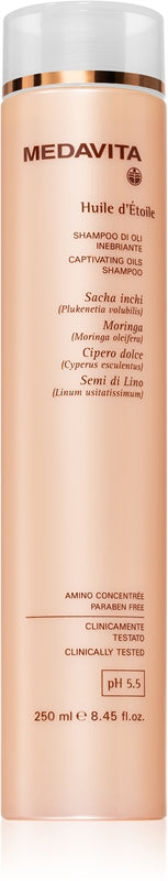 Medavita Huile d'Étolle Captivating: Shampoo Nutriente per Capelli Brillanti e Morbidi (250 ml)