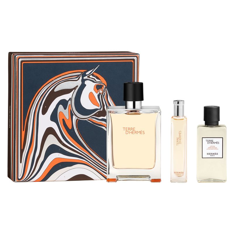 Cofanetto Ermès Terre d'Hermès Eau de Toilette 100ml + Formazione 15ml + Lozione Dopobarba 40ml