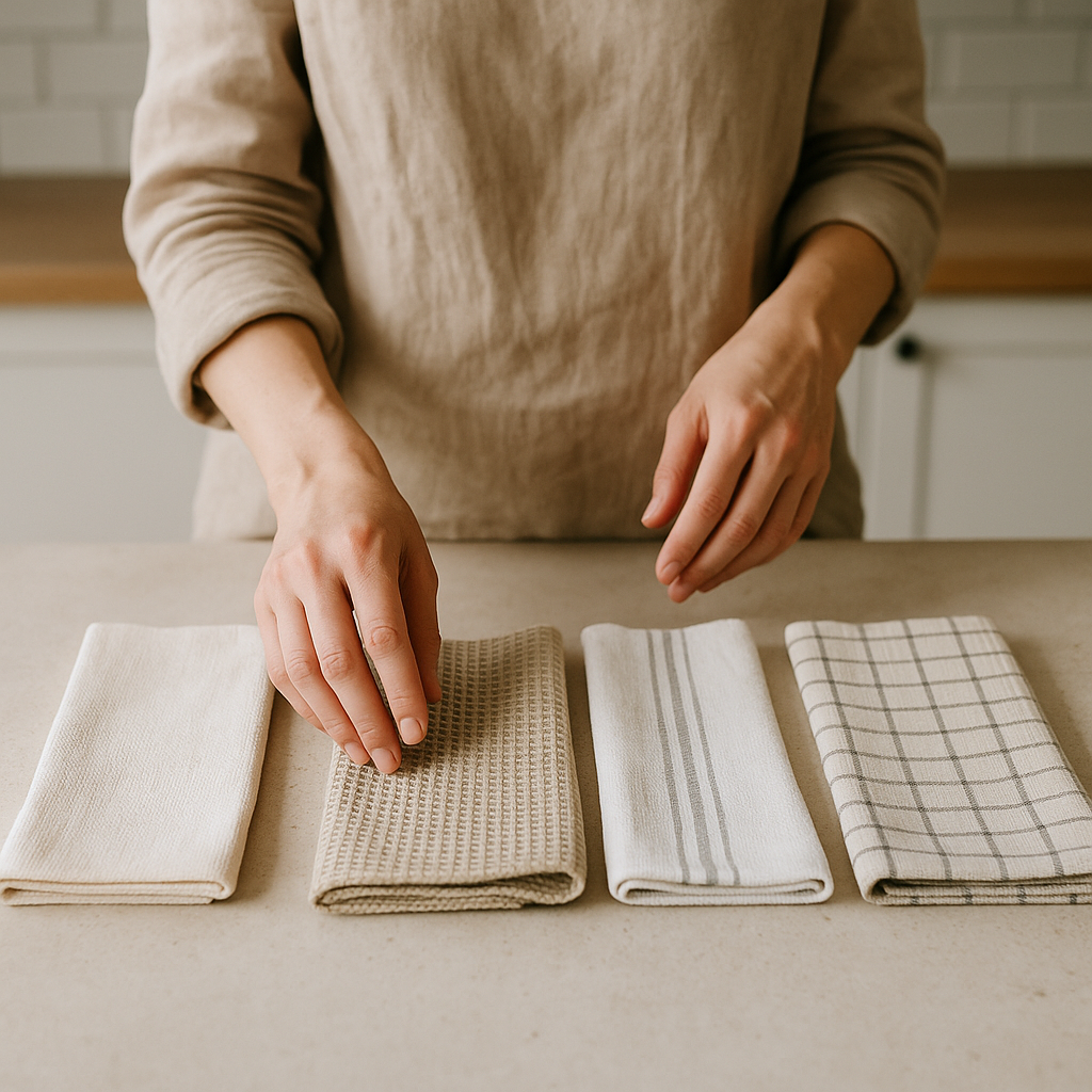Tovaglioli da cucina: scegliere il tessuto ideale