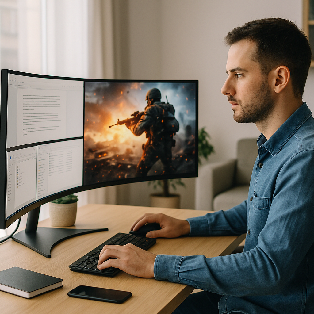 Monitor curvi: vantaggi per lavoro e intrattenimento