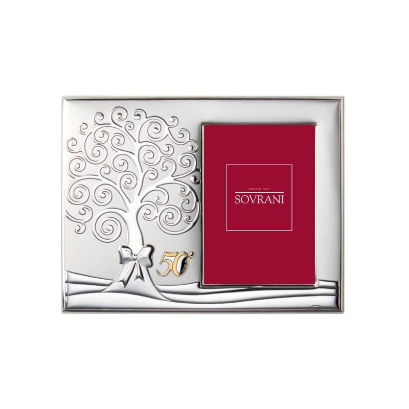 Cornice in Argento Satinato 50° Anniversario Sovrani Argenti W920
