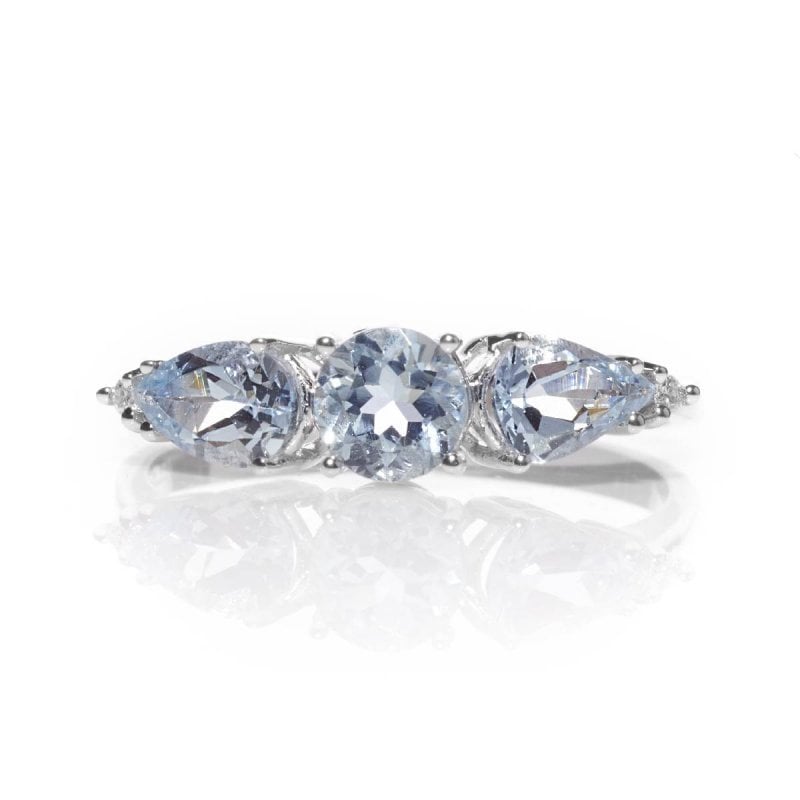 Anello Promesse: Gioielli Donna Acquamarina e Diamanti AFAQ3