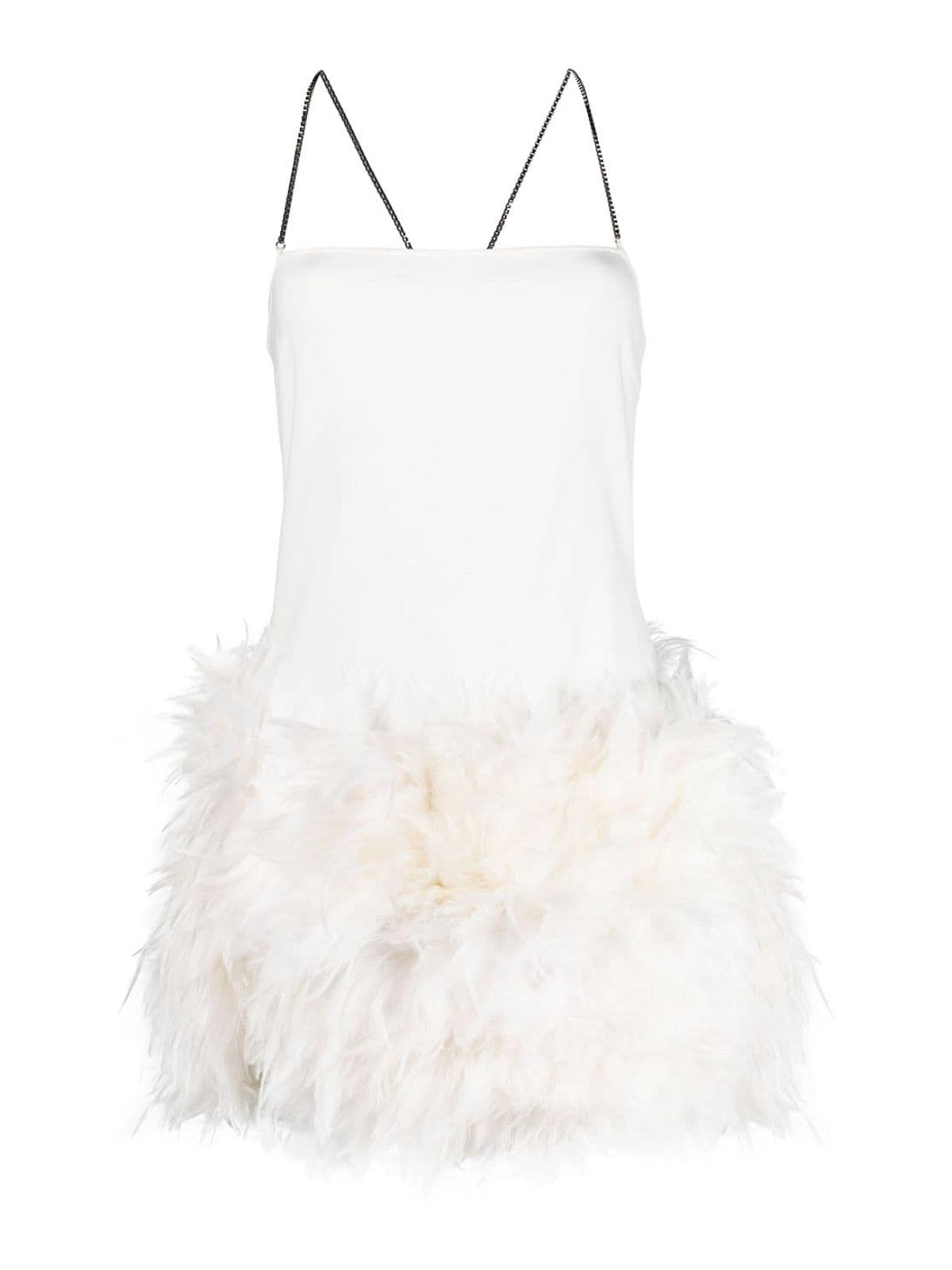 Mini Abito Fujiko: Raffinata Decorazione con Piume