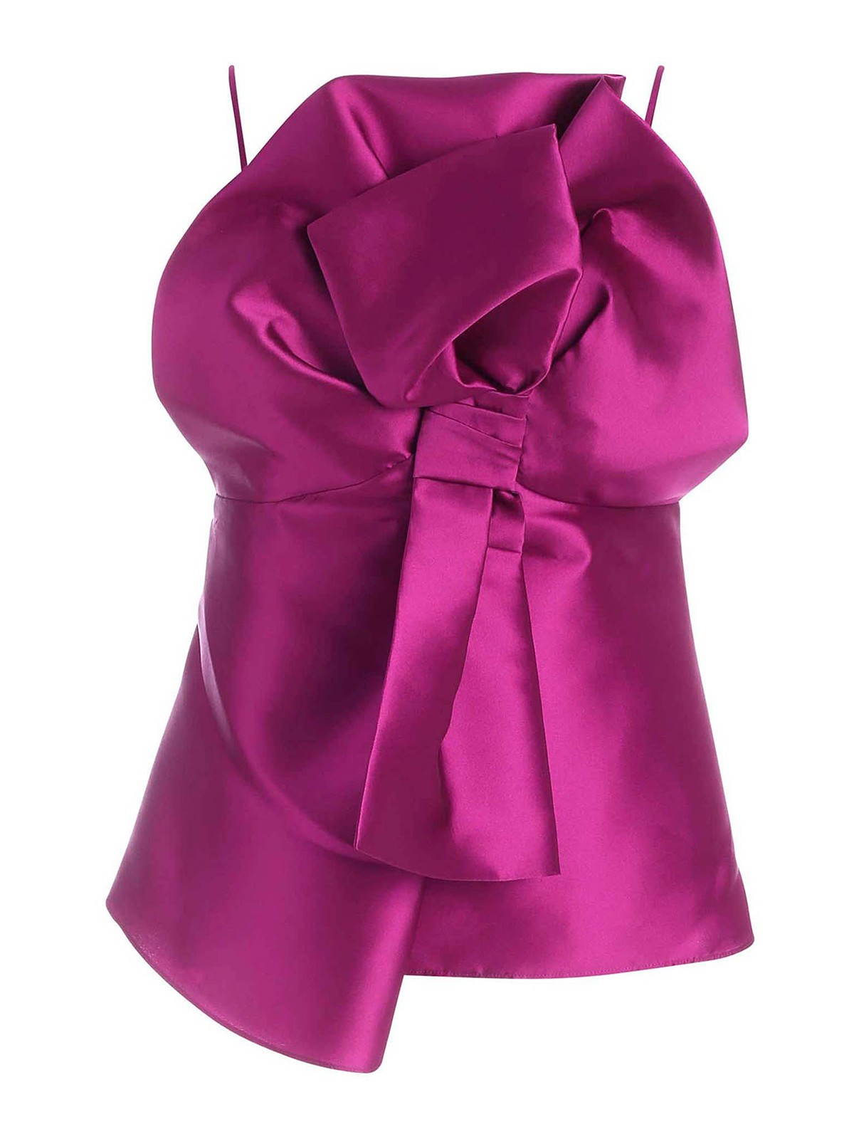 Top: Maxi Fiocco in Seta Fuchsia - Edizione Limitata