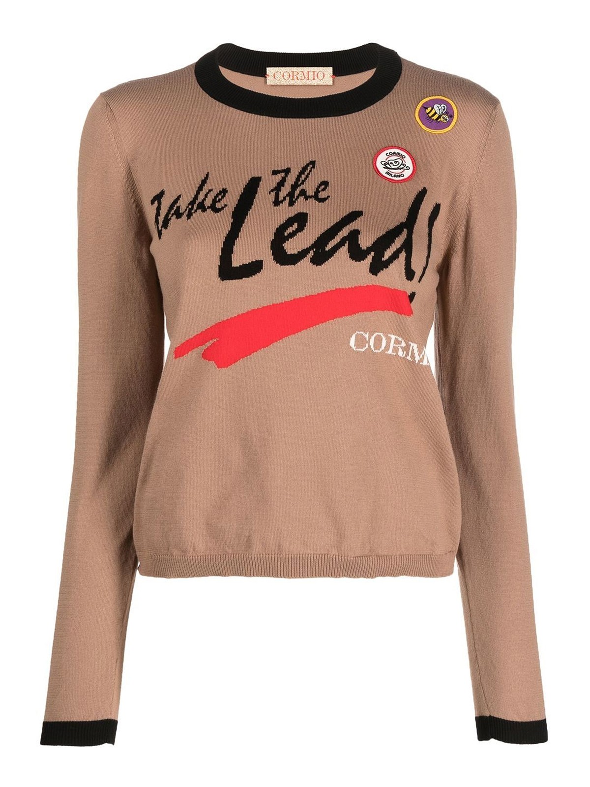 Maglione Take The Lead: Beige Cotone con Dettagli