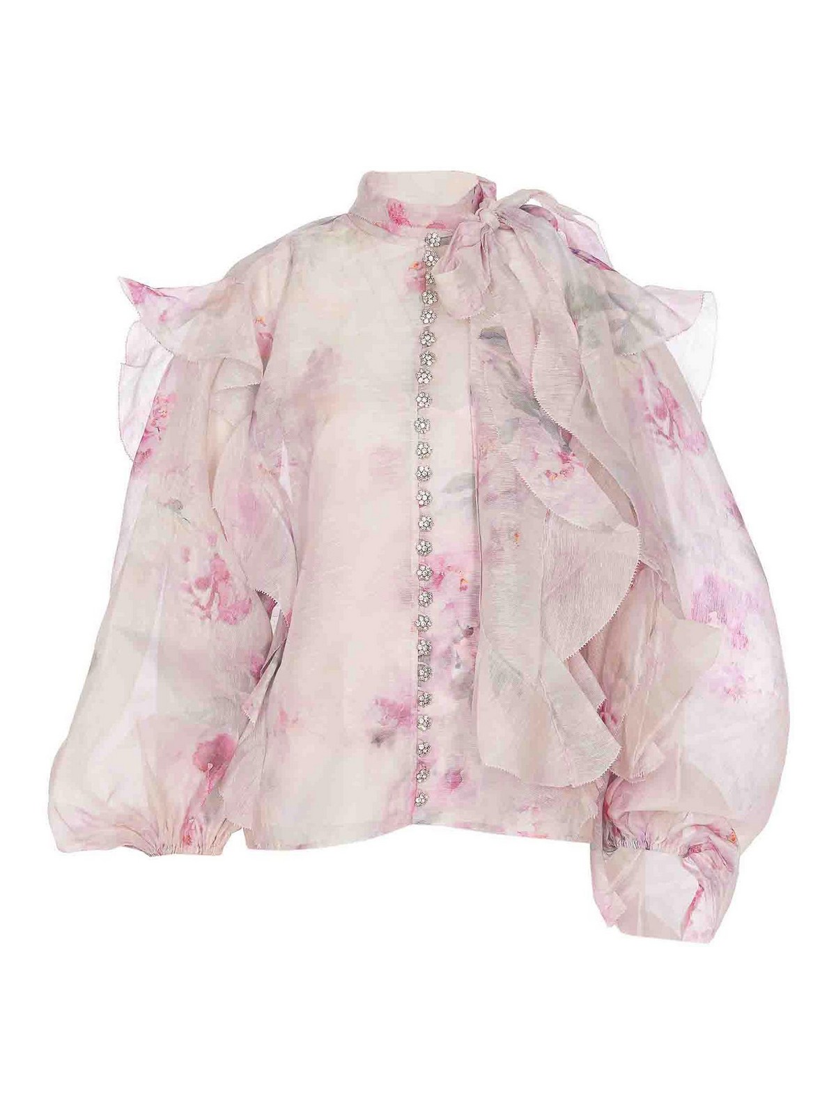 Camicetta con Volant e Collo