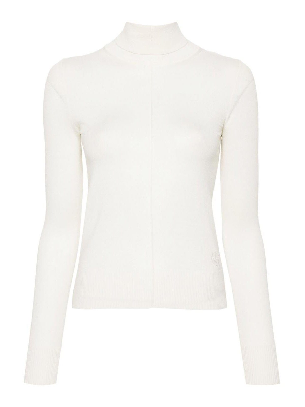 Maglione a Collo Alto con Logo Ricamato