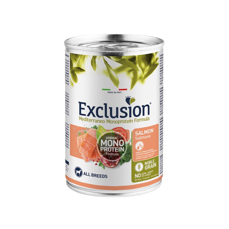 Exclusion Mediterraneo Adult Salmone All Breed - 400 g, 12 pezzi