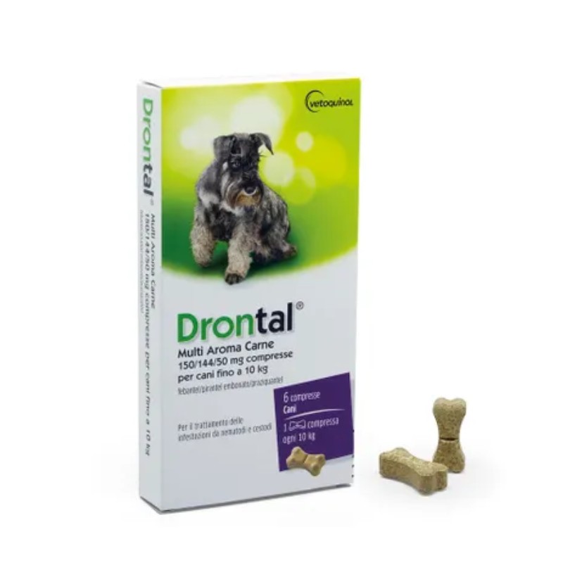 Drontal Multi Aroma Carne Compresse per Cani - 6 Compresse