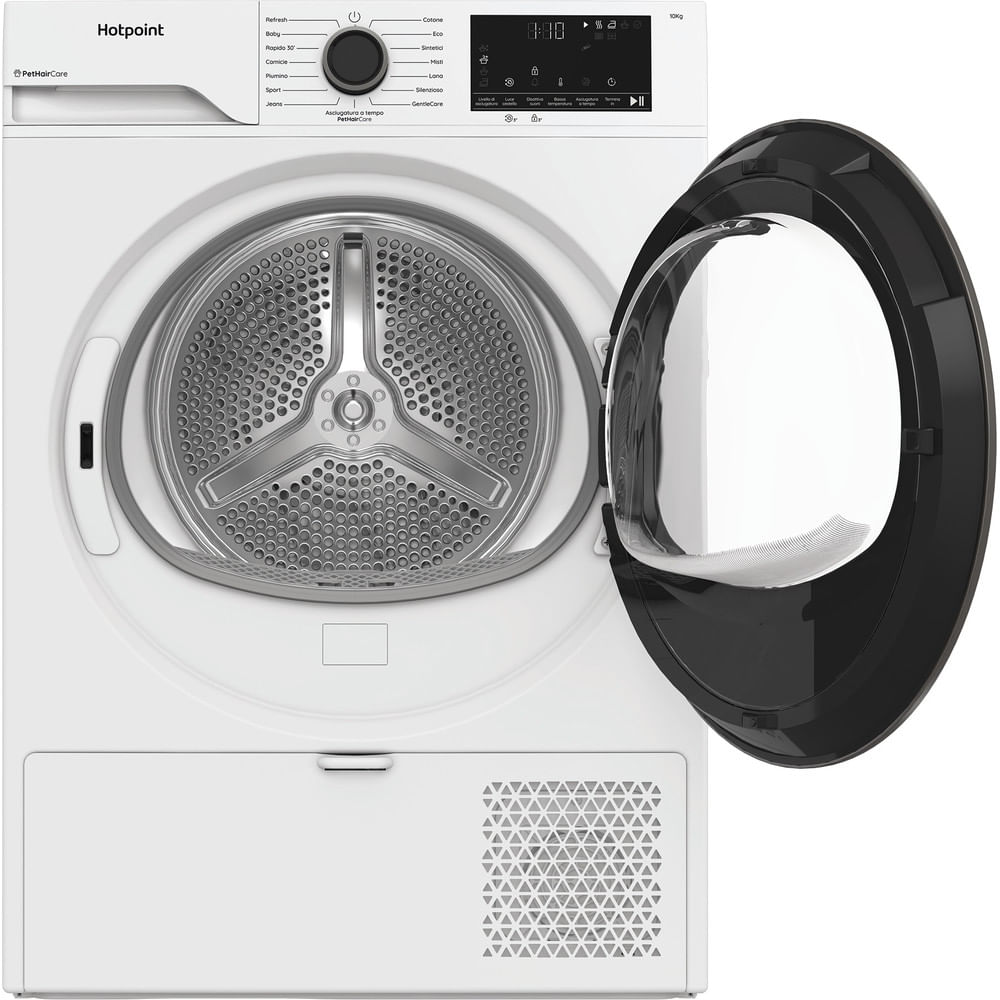 Asciugatrice Hotpoint Ariston a Pompa di Calore HPT 104D BS IT - Délica, 10 kg