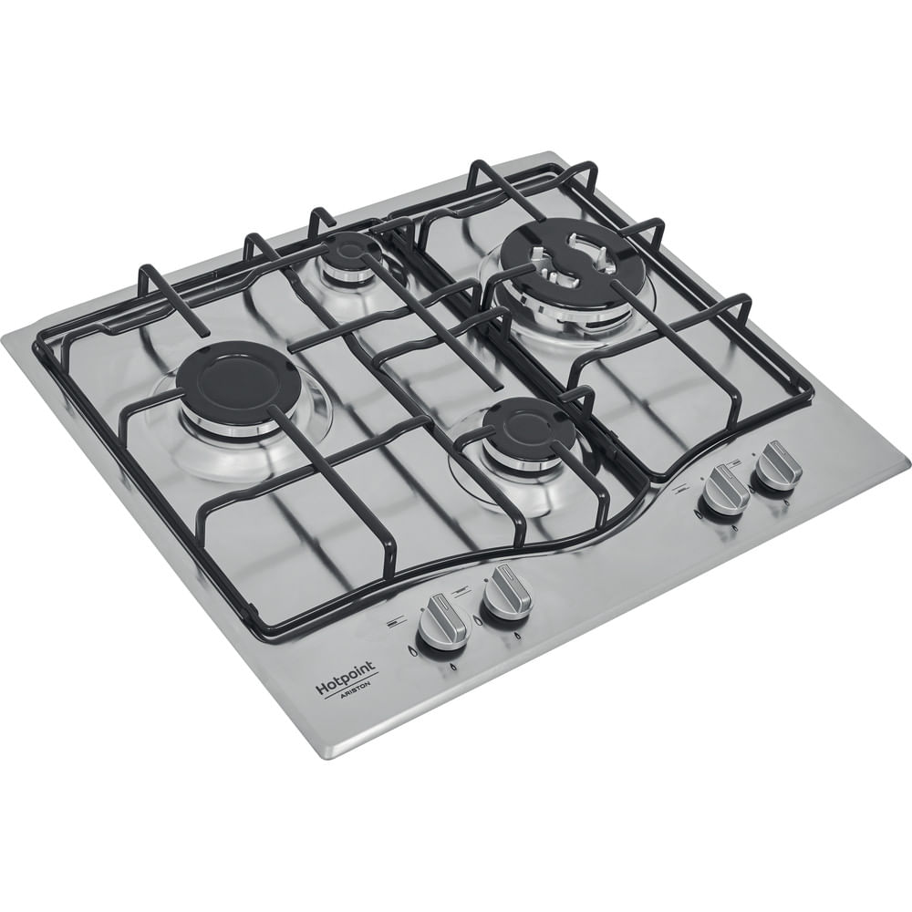 Piano cottura a gas Hotpoint Ariston PCN 642 T/IX/HAR: 4 zone cottura