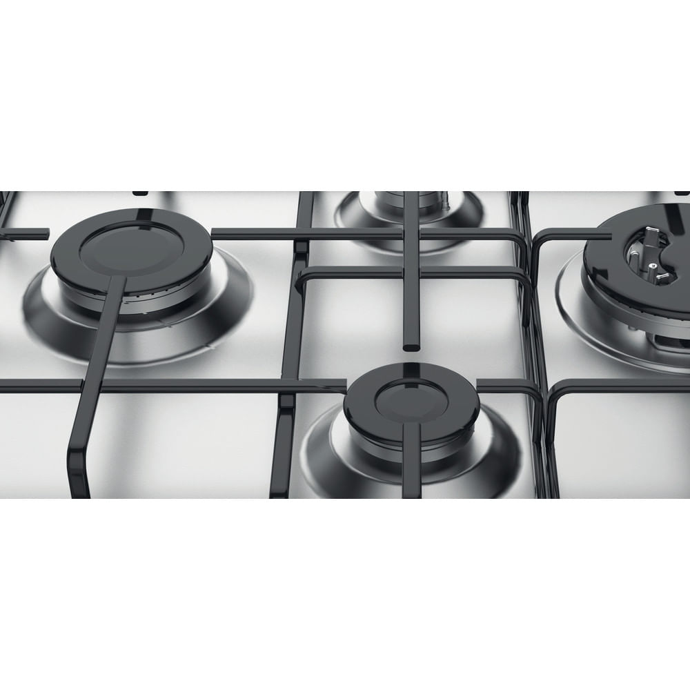 Piano cottura a gas Hotpoint Ariston PCN 642 T/IX/HAR: 4 zone cottura