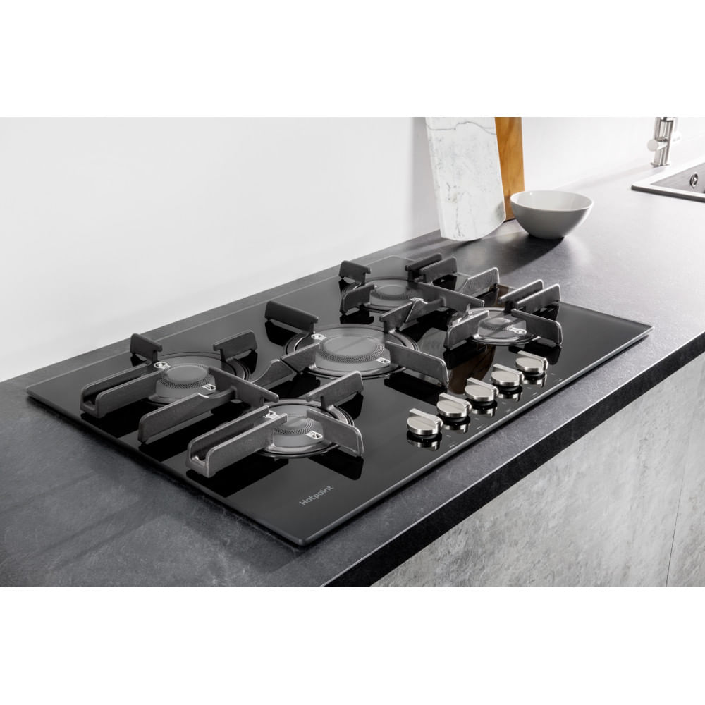 Piano cottura a gas Hotpoint Ariston FTGHG 751 D/HA(BK) - 5 Zone