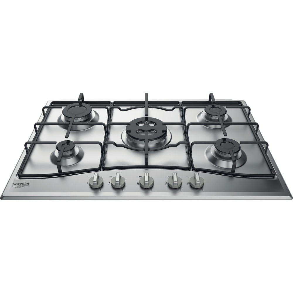 Piano cottura a gas Hotpoint Ariston PCN 752 T/IX/HAR: 5 bruciatori