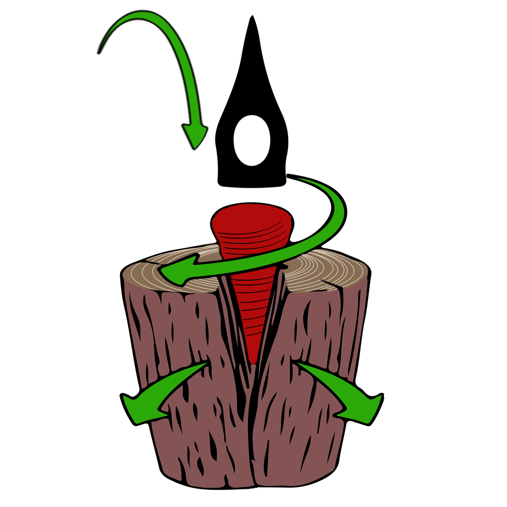 Cuneo Spaccapigne in Acciaio Rosso Ø7,5cm