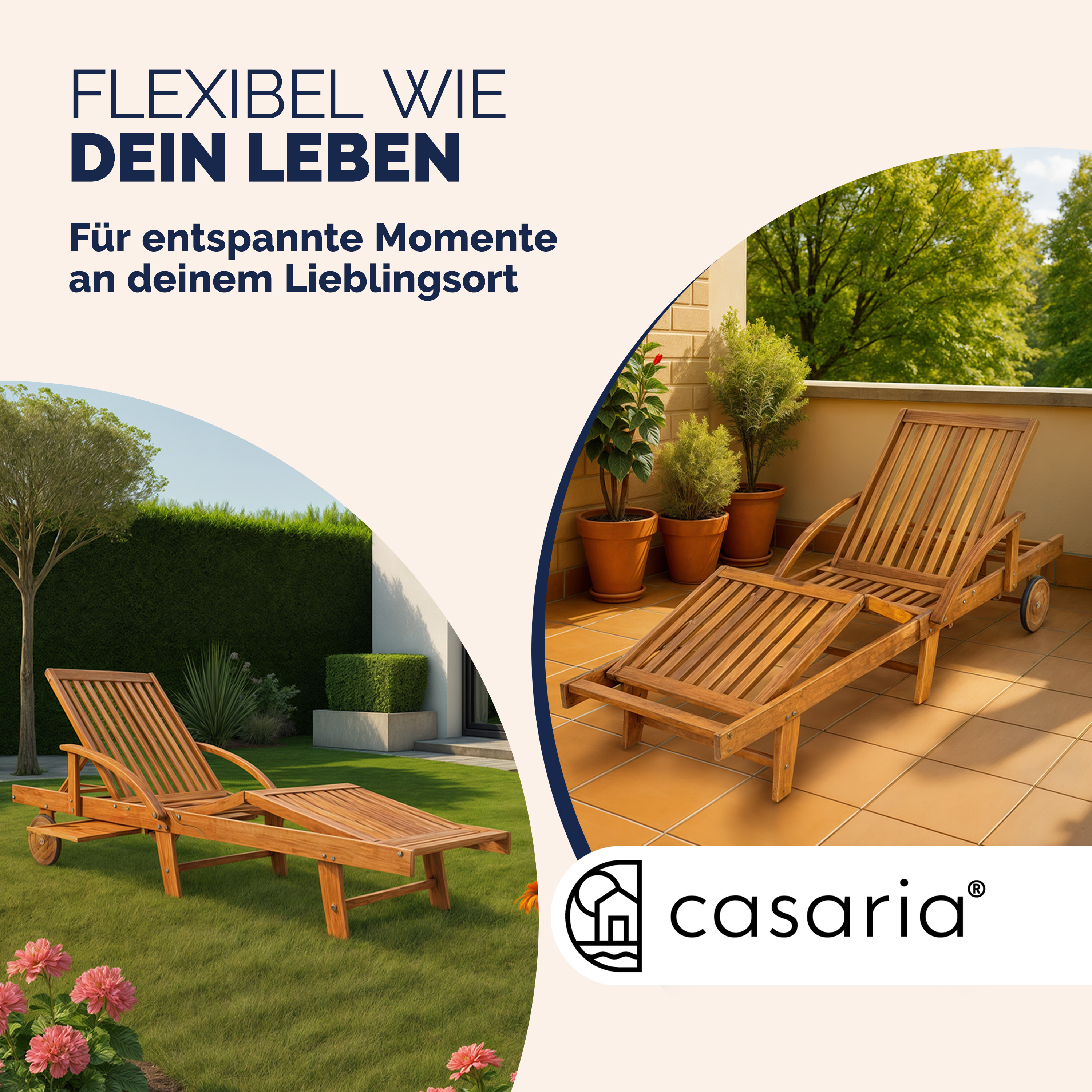 Lettino Tami Sun in Legno di Acacia: Comfort e Versatilità