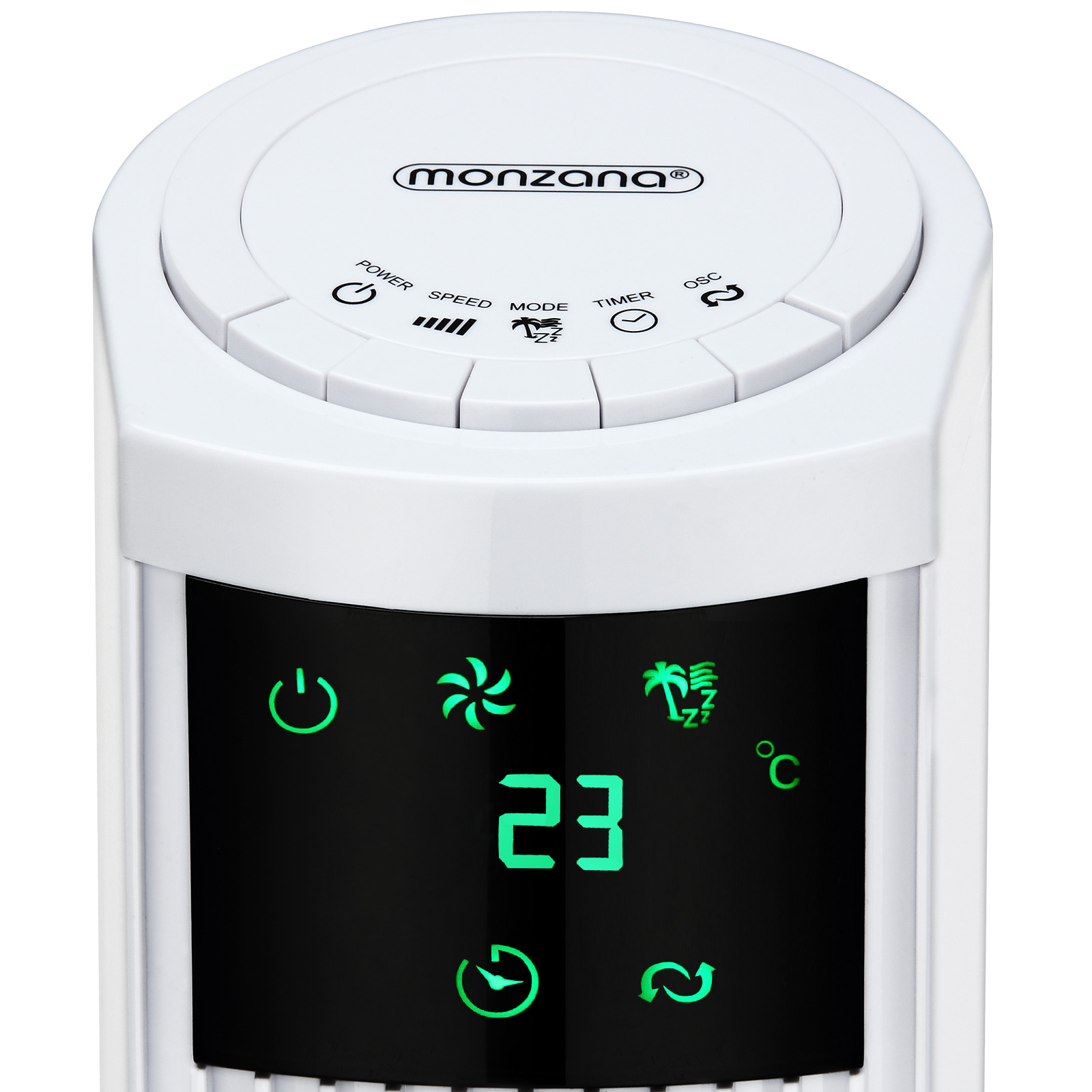 Ventilatore a Torre Oscillante 90° con Telecomando 45W