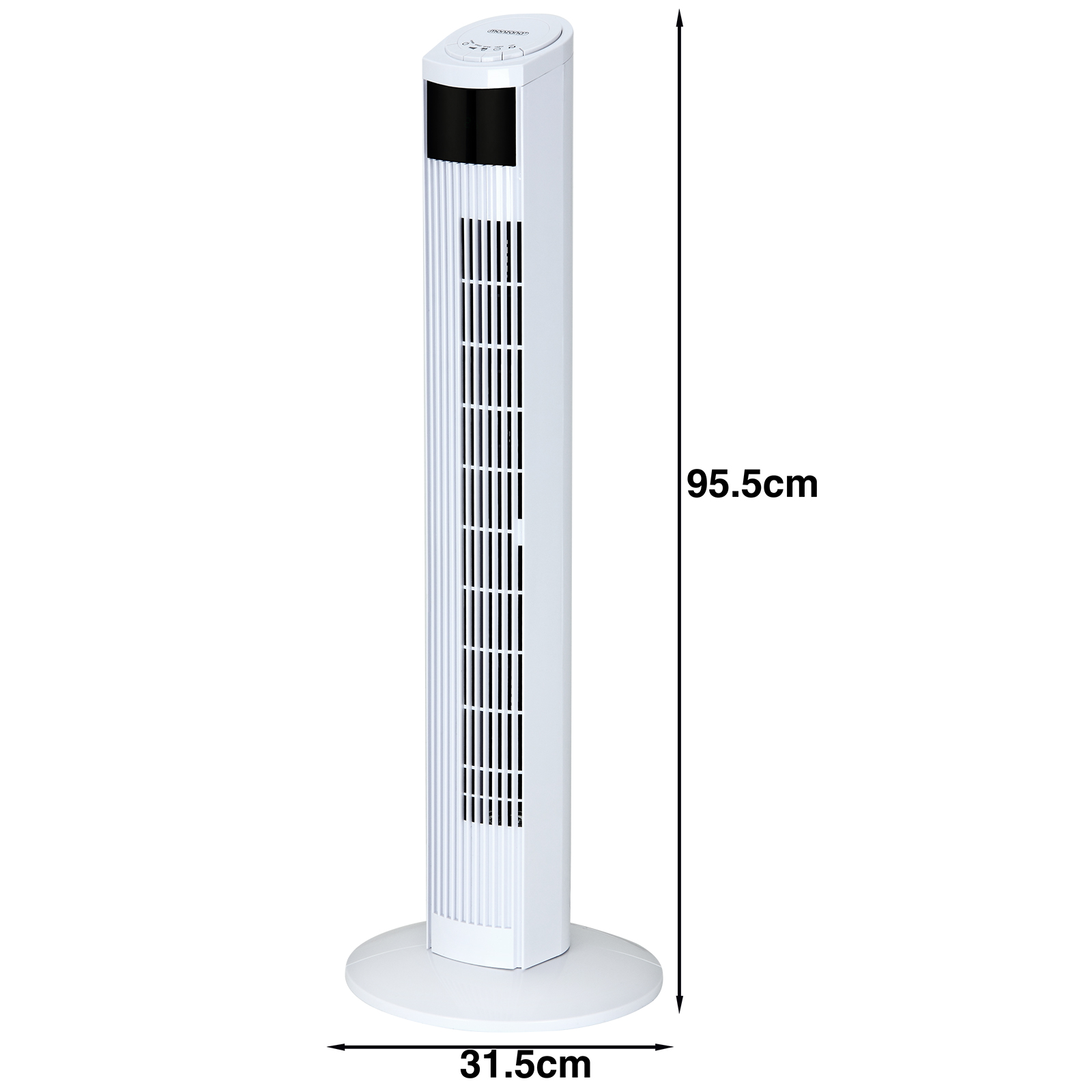 Ventilatore a Torre Oscillante 90° con Telecomando 45W