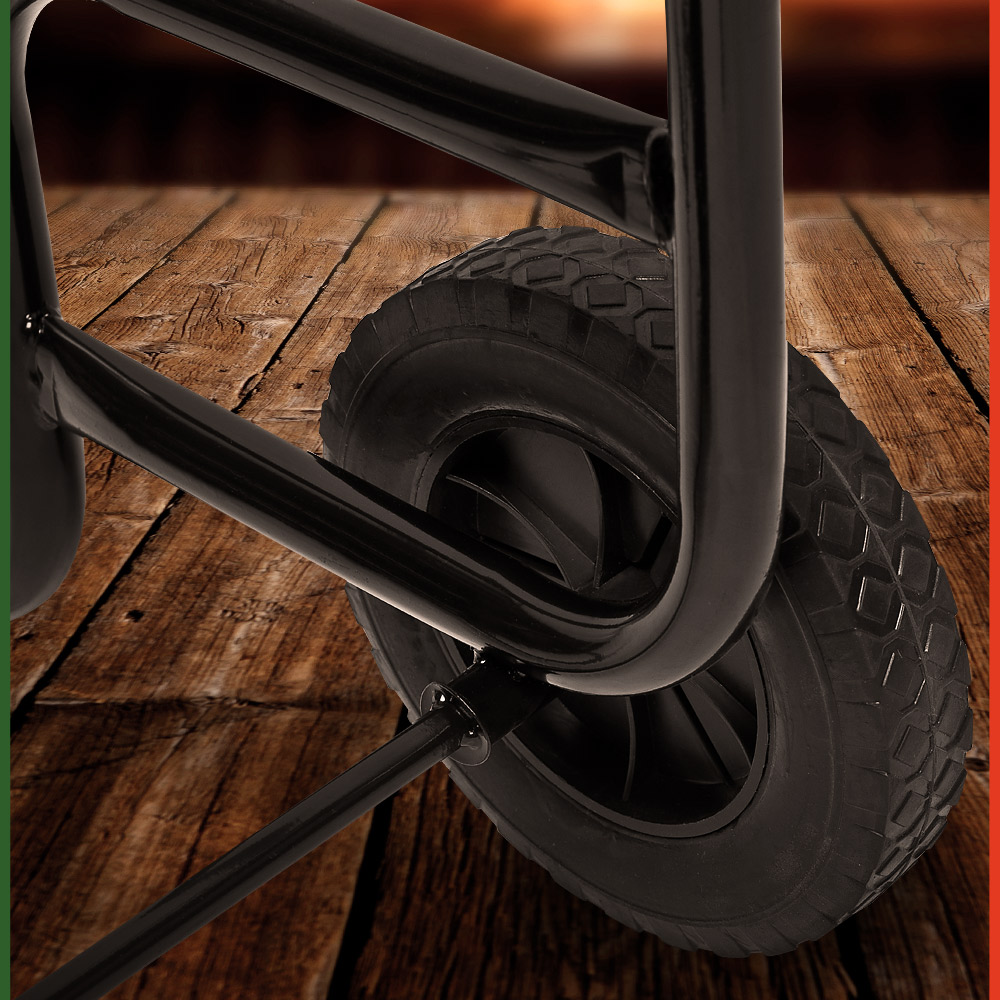 Carrello portalegna nero 80kg