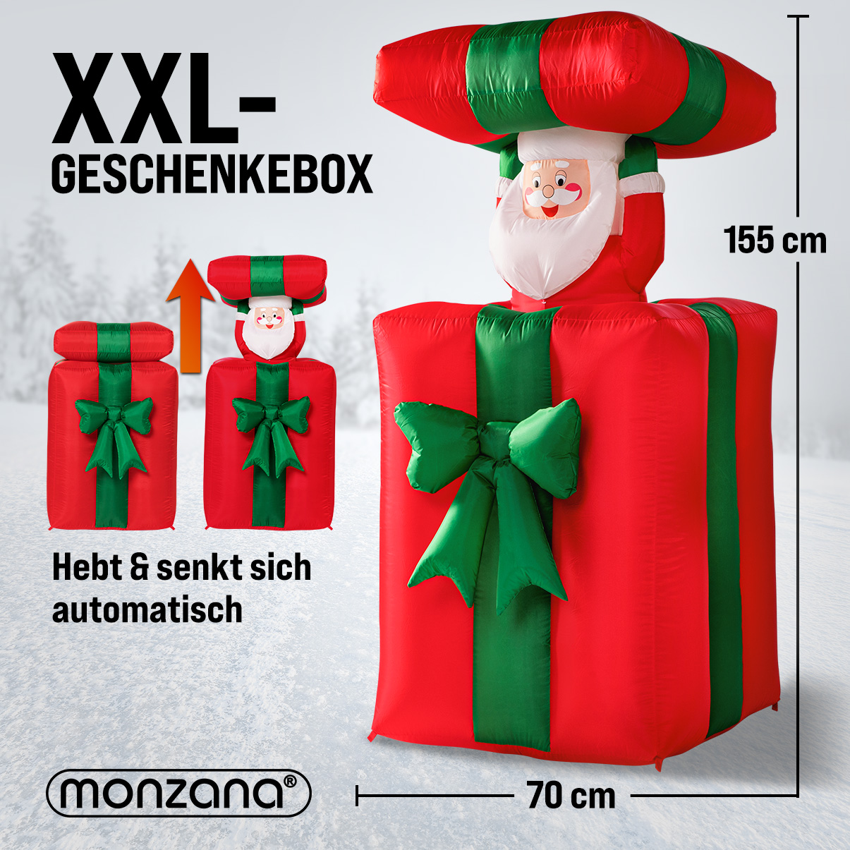 Babbo Natale Gonfiabile: Figura Autogonfiante con LED