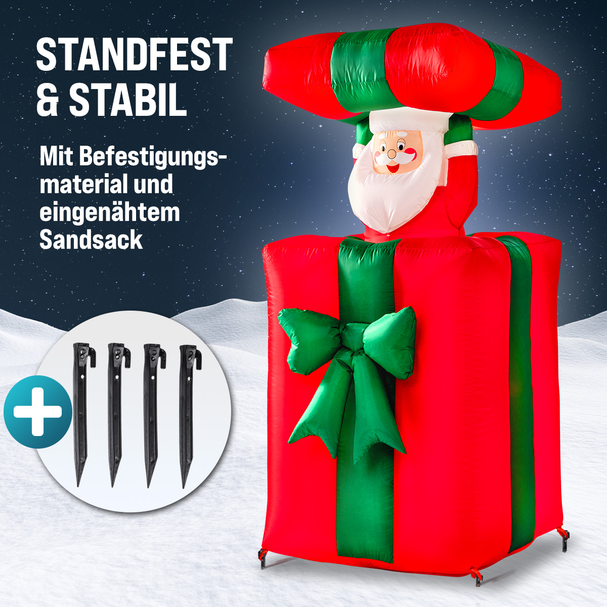 Babbo Natale Gonfiabile: Figura Autogonfiante con LED