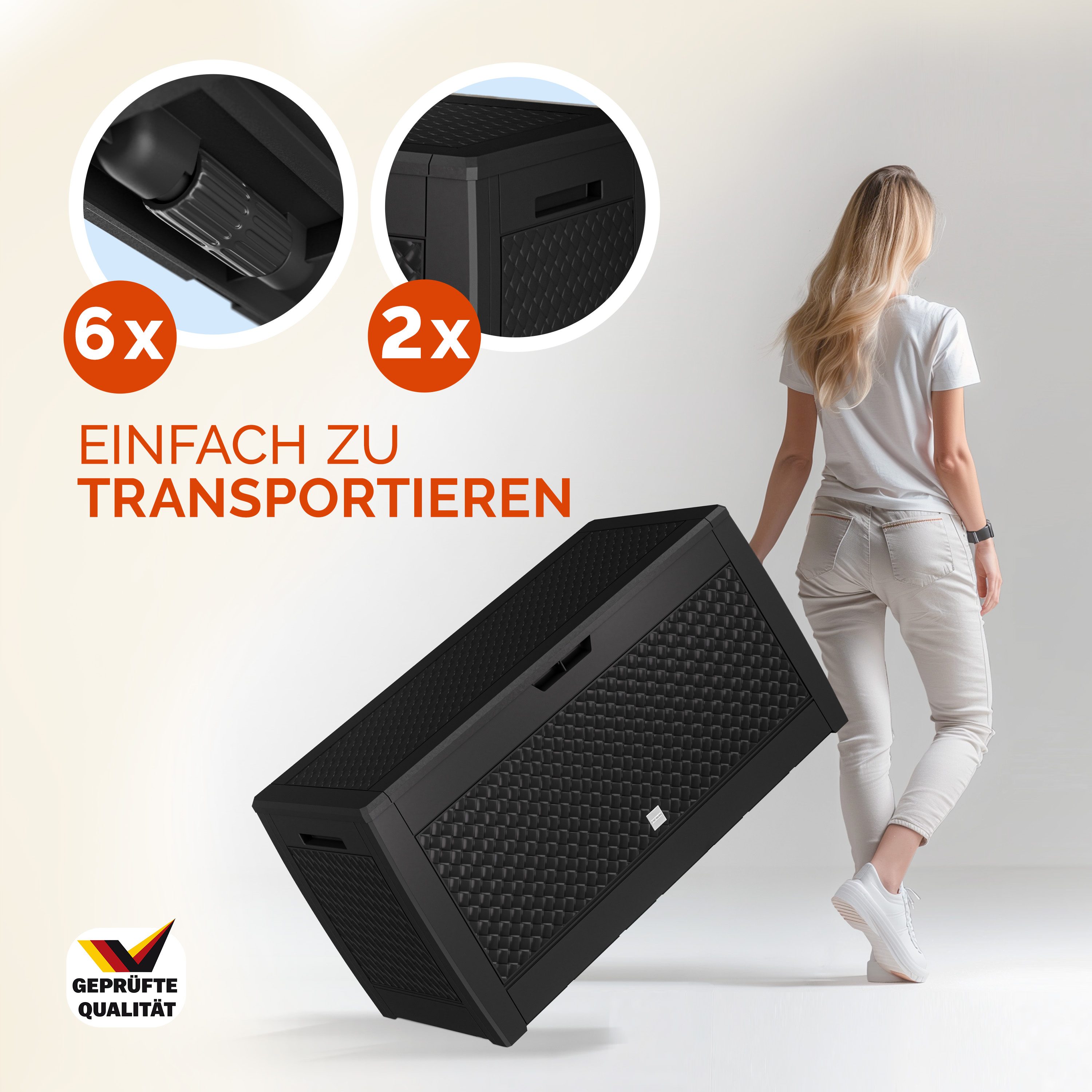 Baule da giardino Matuba antracite 119x48x60cm