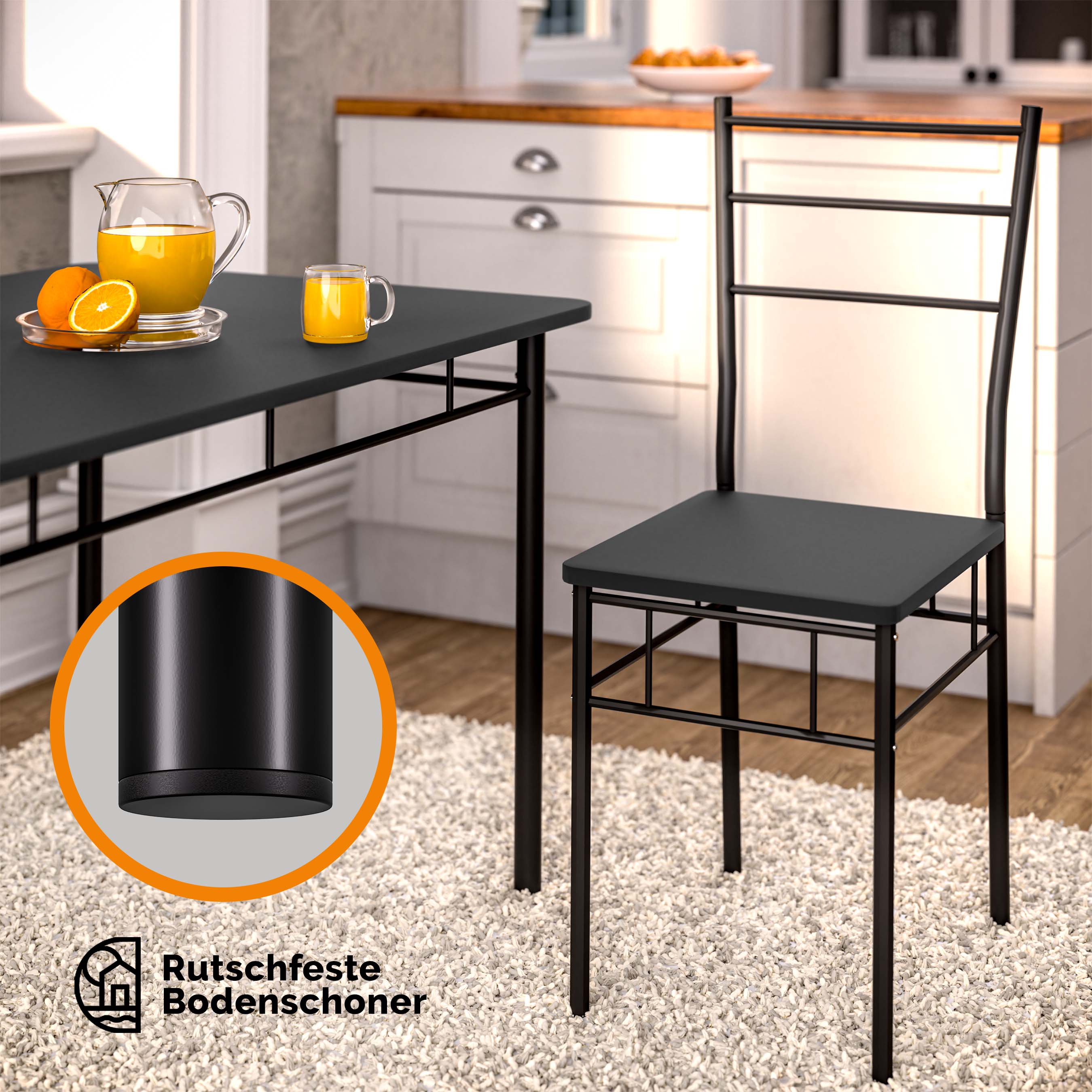 Gruppo di Sedute Leo 5 Pezzi Antracite CASARIA®