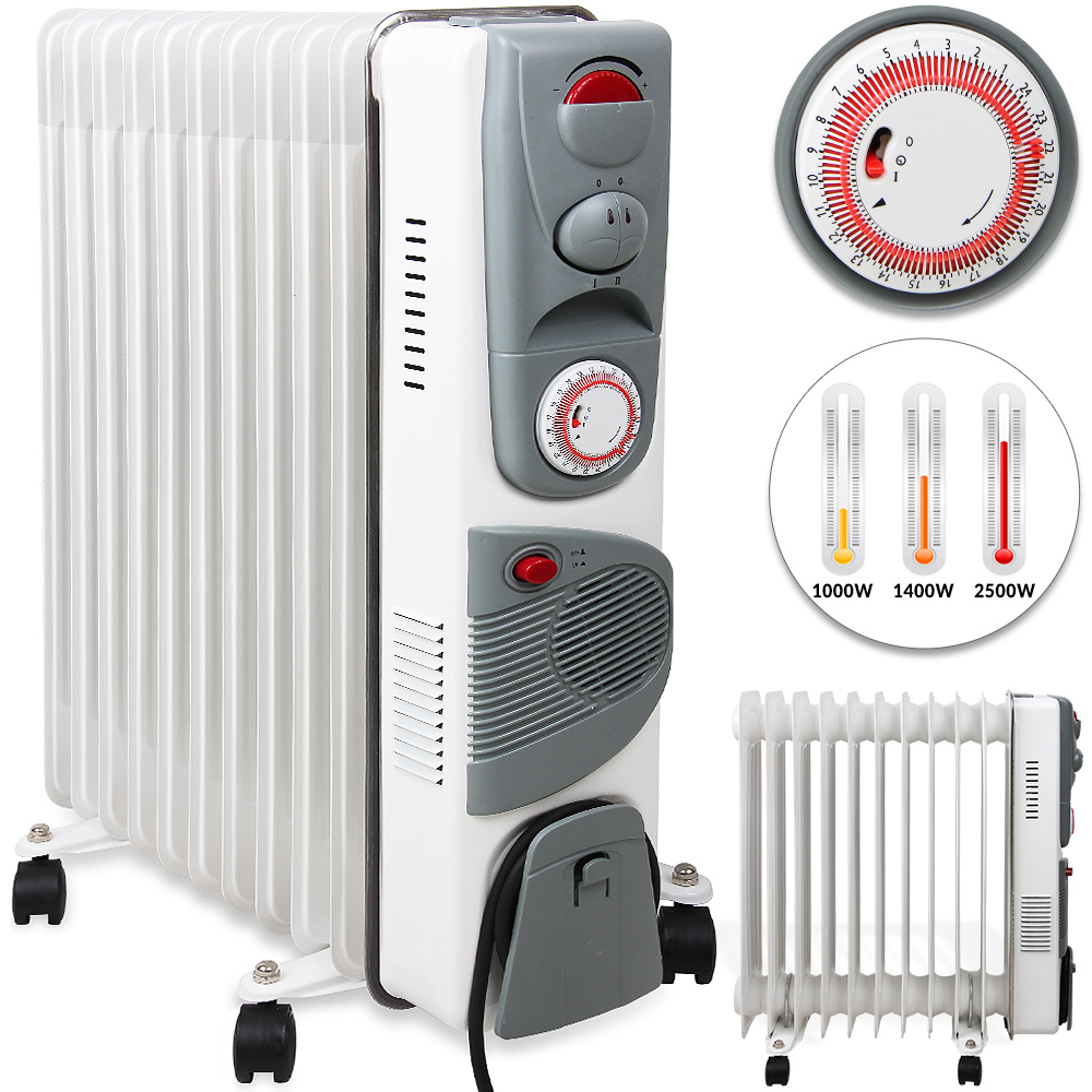 Radiatore Elettrico ad Olio 2500W: Calore Rapido e Silenzioso