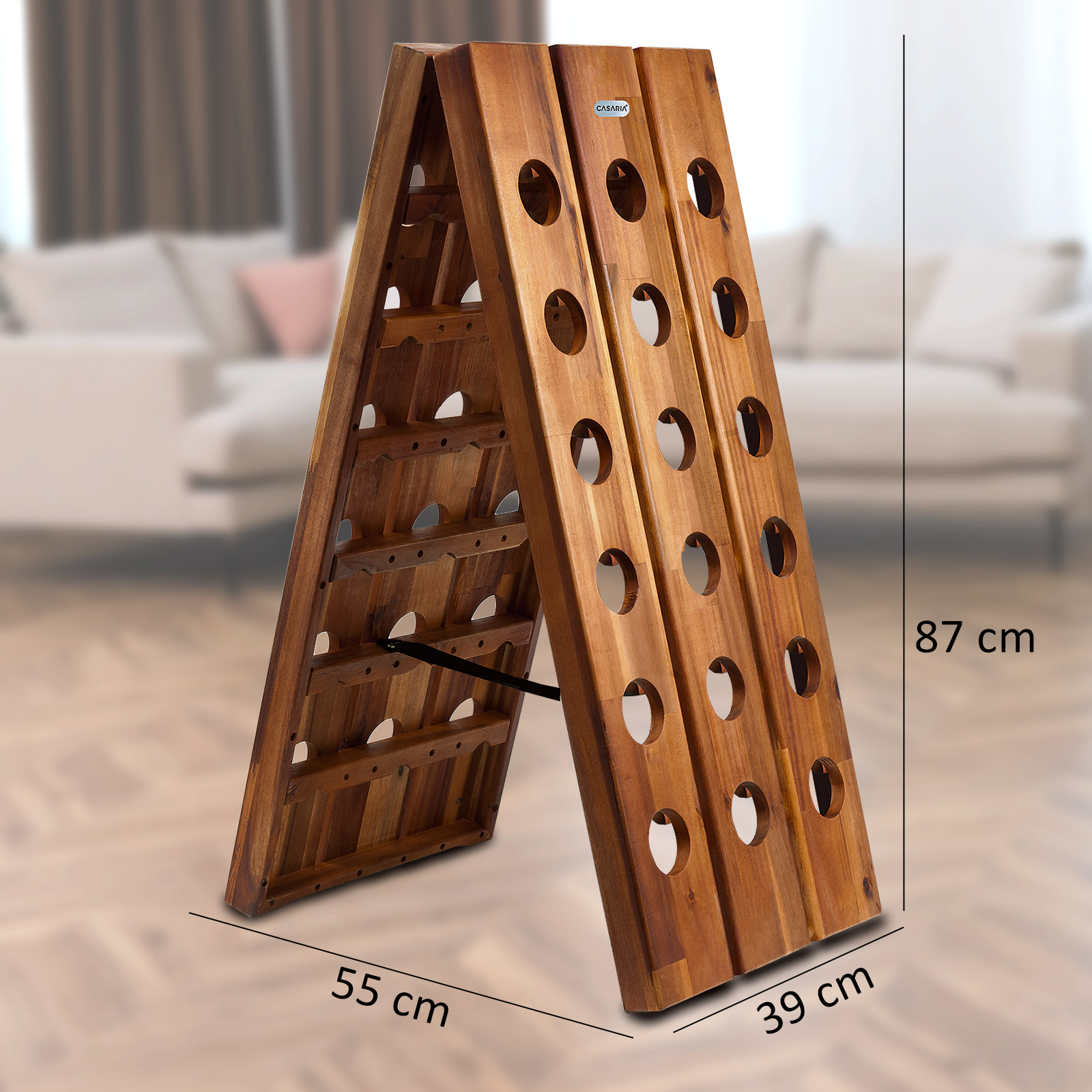 Portavini marrone 87 x 40 x 55 cm