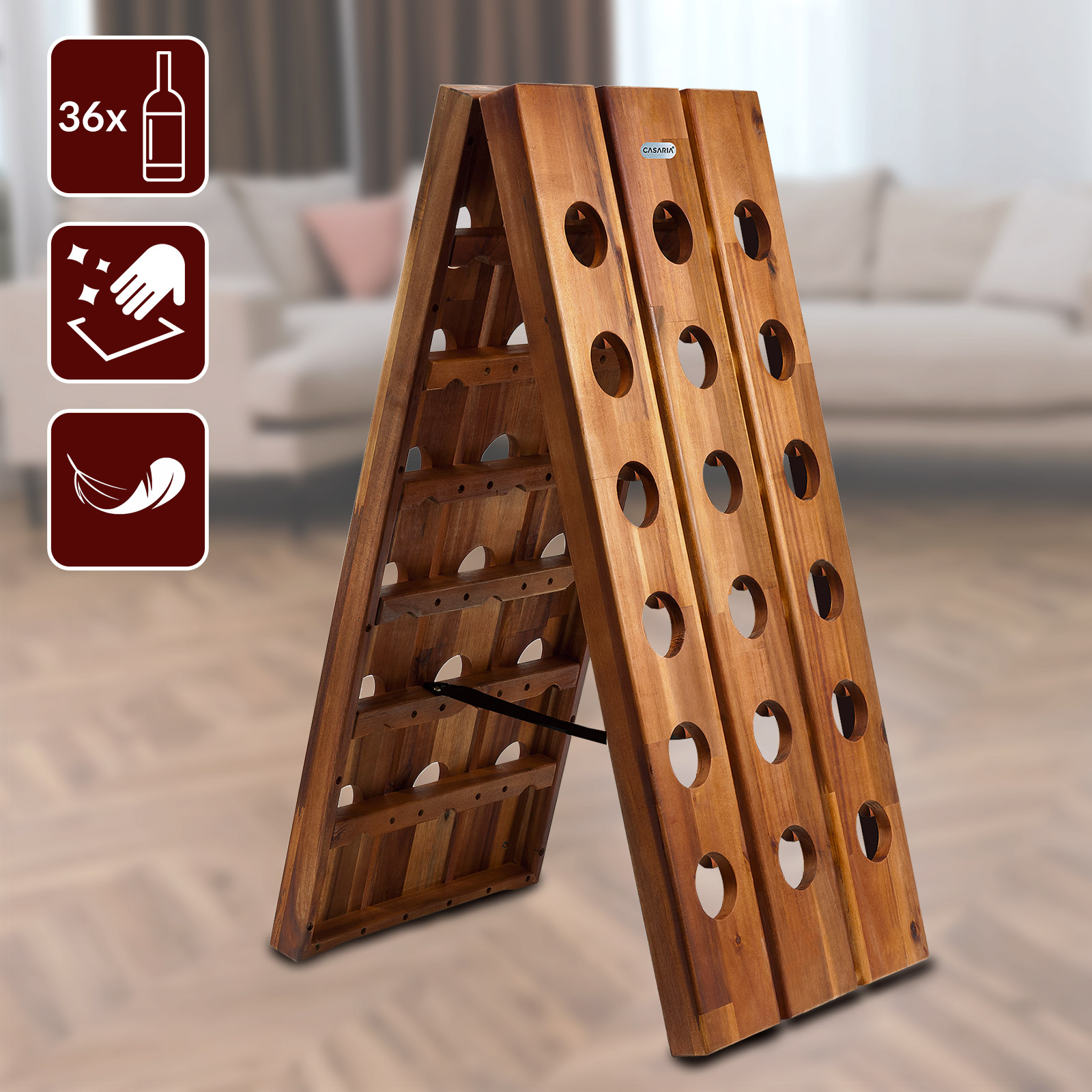 Portavini marrone 87 x 40 x 55 cm