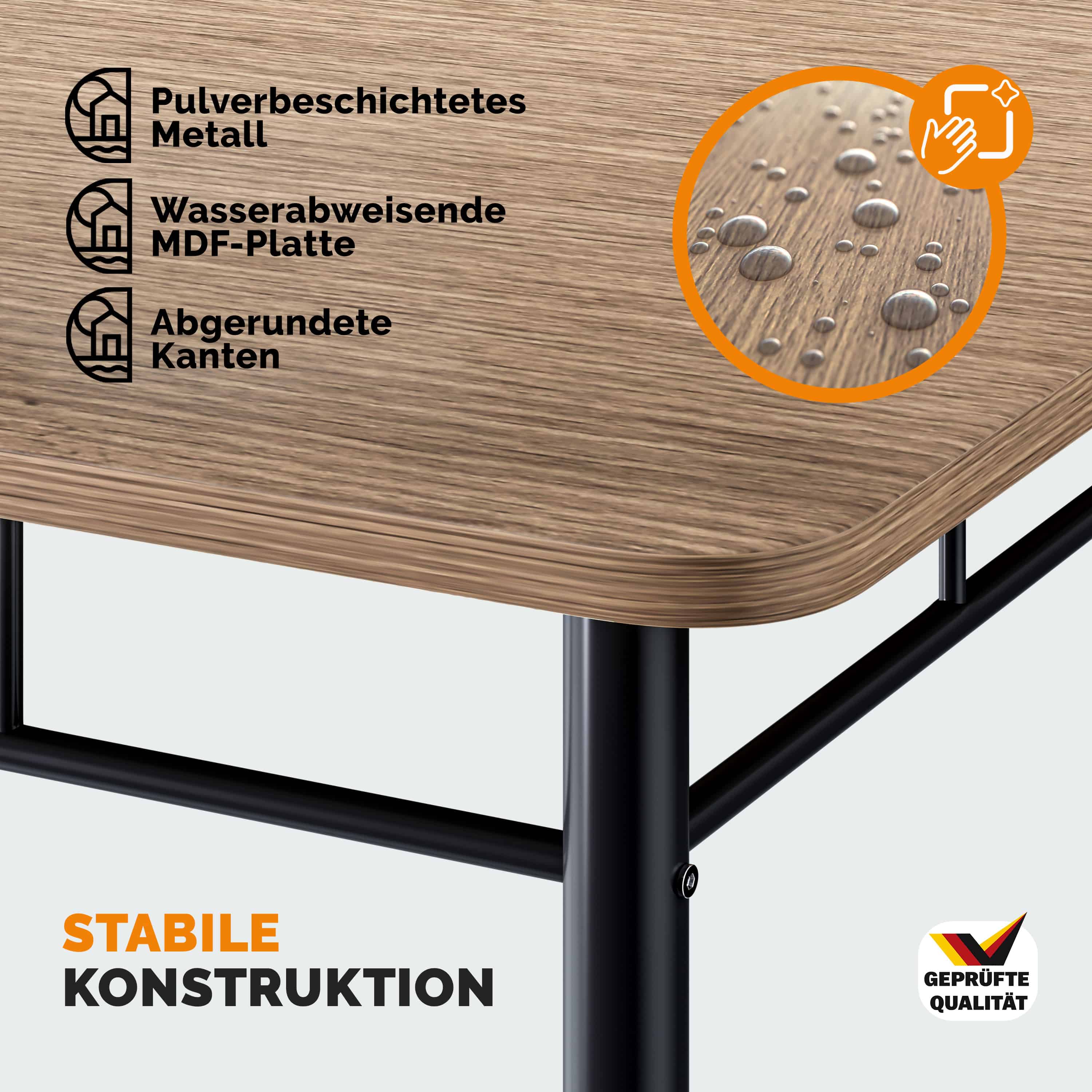 Gruppo di sedute Leo 5 pezzi marrone