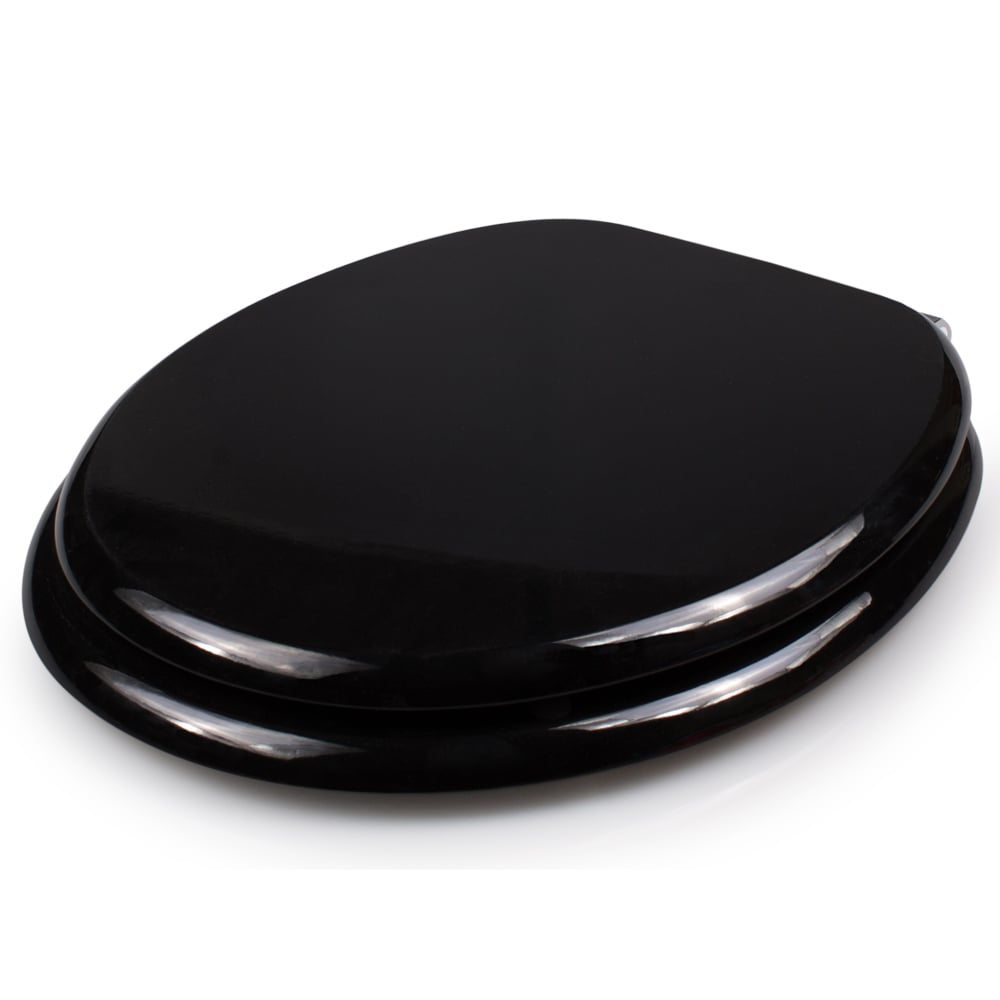 Copriwater Nero con Chiusura Ammortizzata - Resistente e Silenzioso