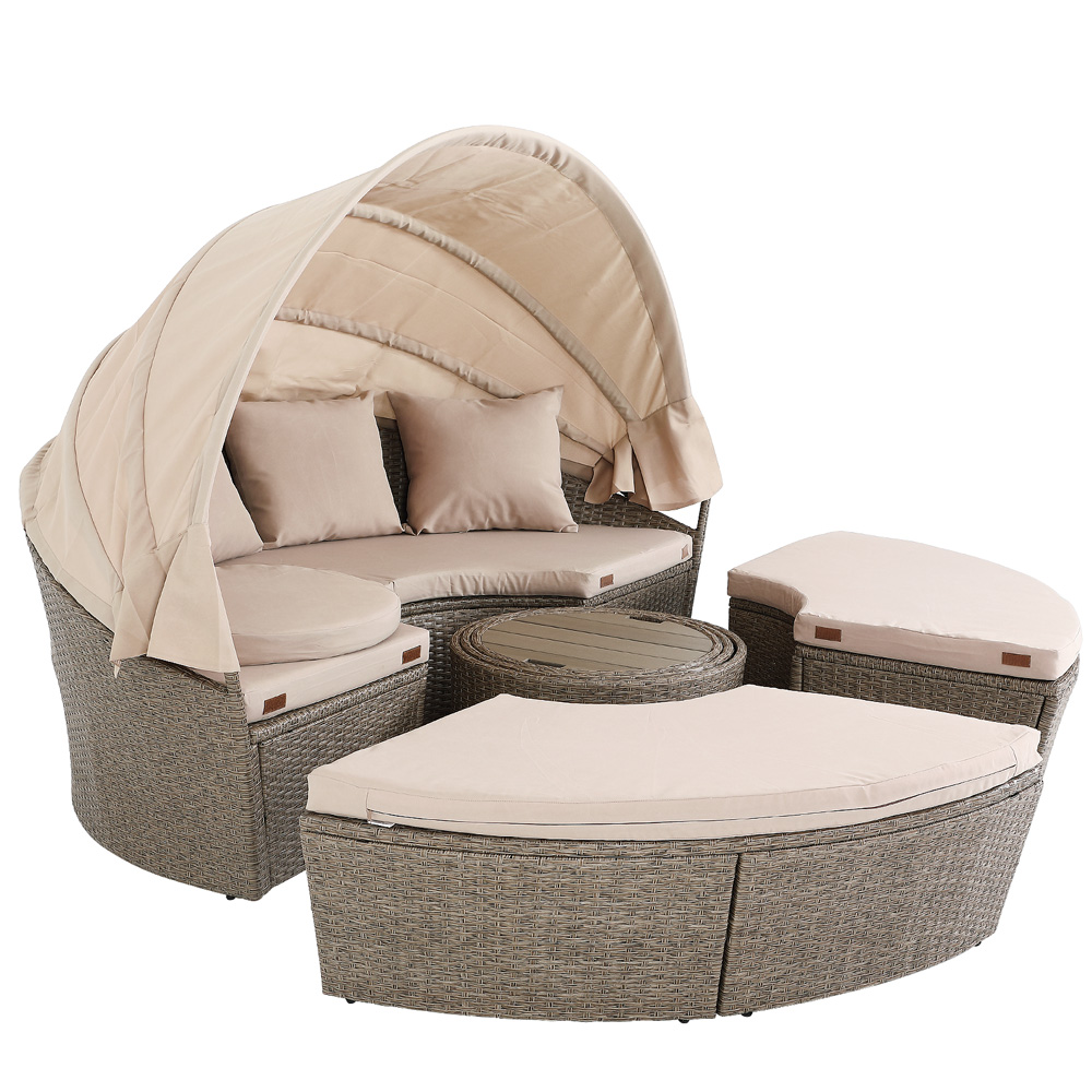 Isola prendisole scomponibile Crema Ø185cm