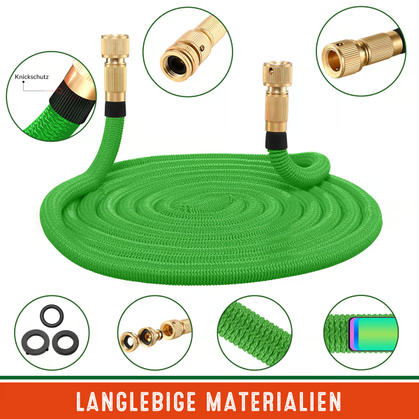 Tubo per irrigazione verde 7,5m flessibile