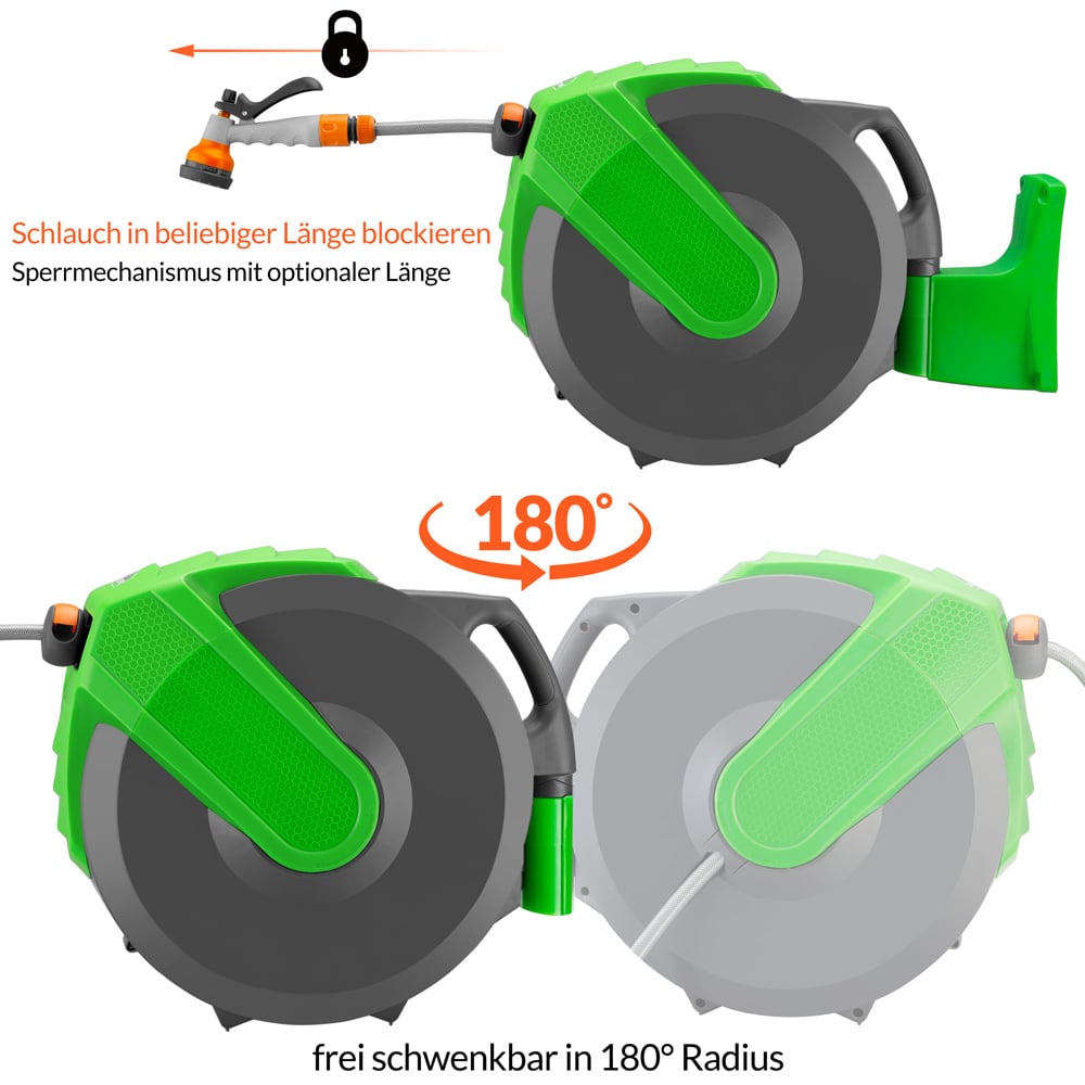 Avvolgitubo da Giardino 30m Automatico GB302ND