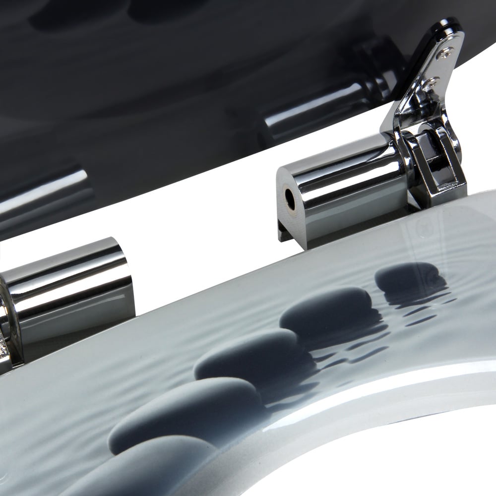 Copriwater nero fantasia pietre chiusura ammortizzata