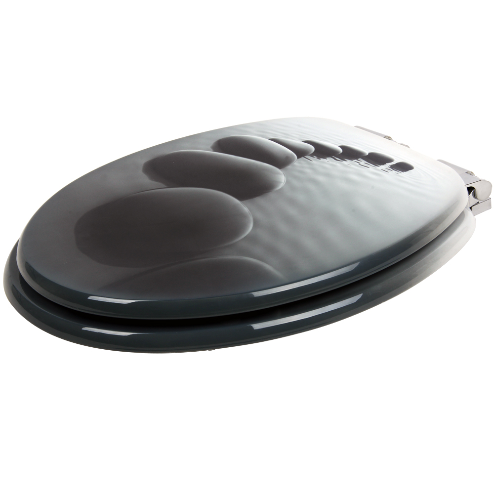 Copriwater nero fantasia pietre chiusura ammortizzata