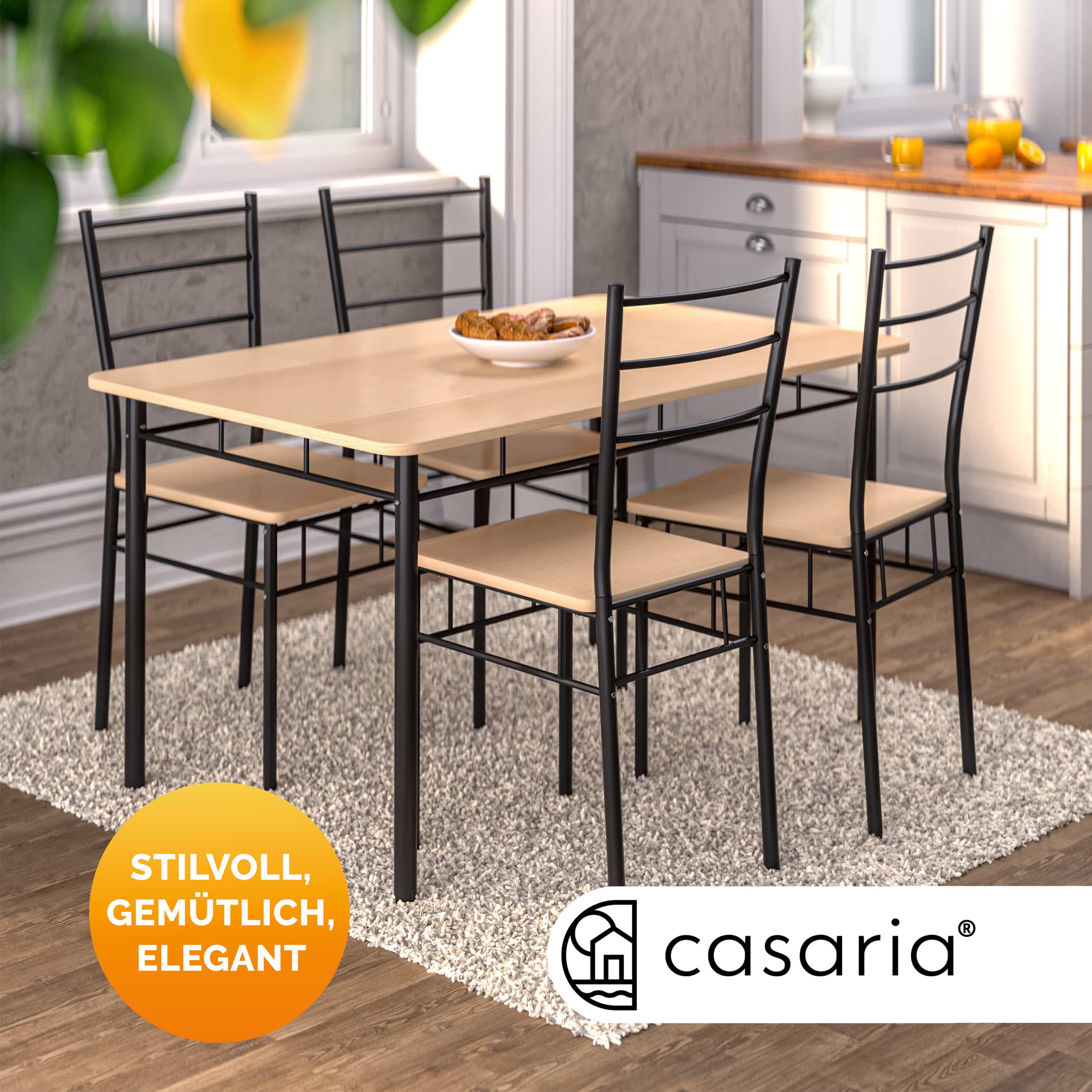 Gruppo di Sedute Leo 5 Pezzi Faggio CASARIA®