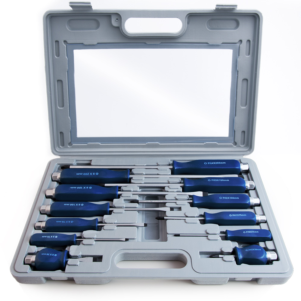 Set di cacciaviti da 12 pezzi + set di chiavi aperte da 12 pezzi in cr