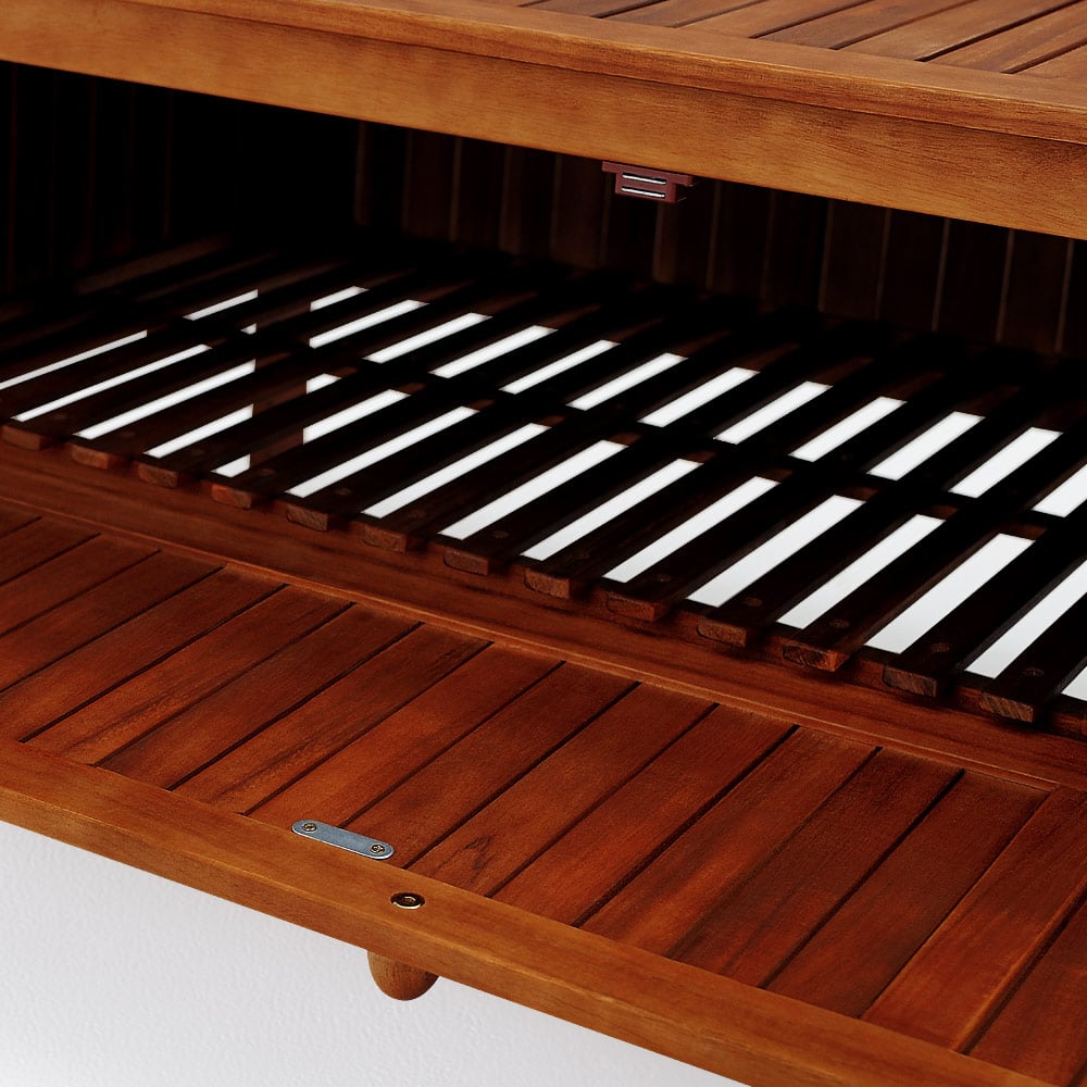 Cassapanca da giardino in legno acacia 120x62x82cm