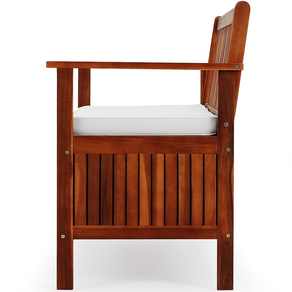 Cassapanca da giardino in legno acacia 120x62x82cm