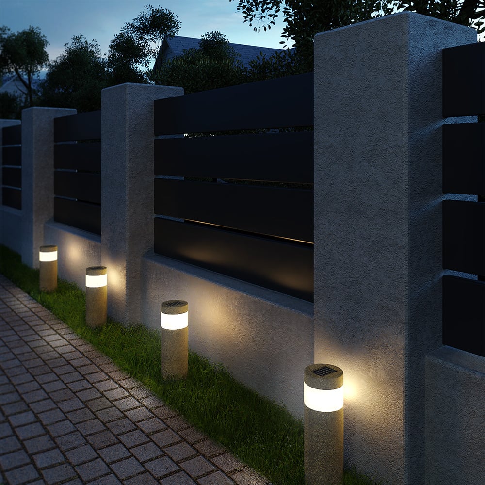 Set Lampade Solari 12pz - Effetto Pietra