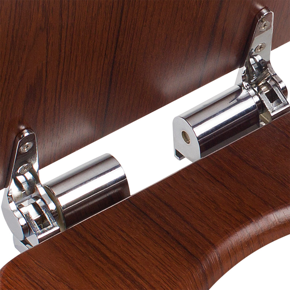 Copriwater Nero con Chiusura Ammortizzata - Legno Marrone