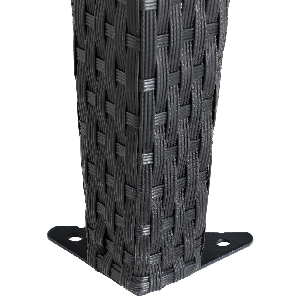 Gazebo da giardino antracide polyrattan 3x4m