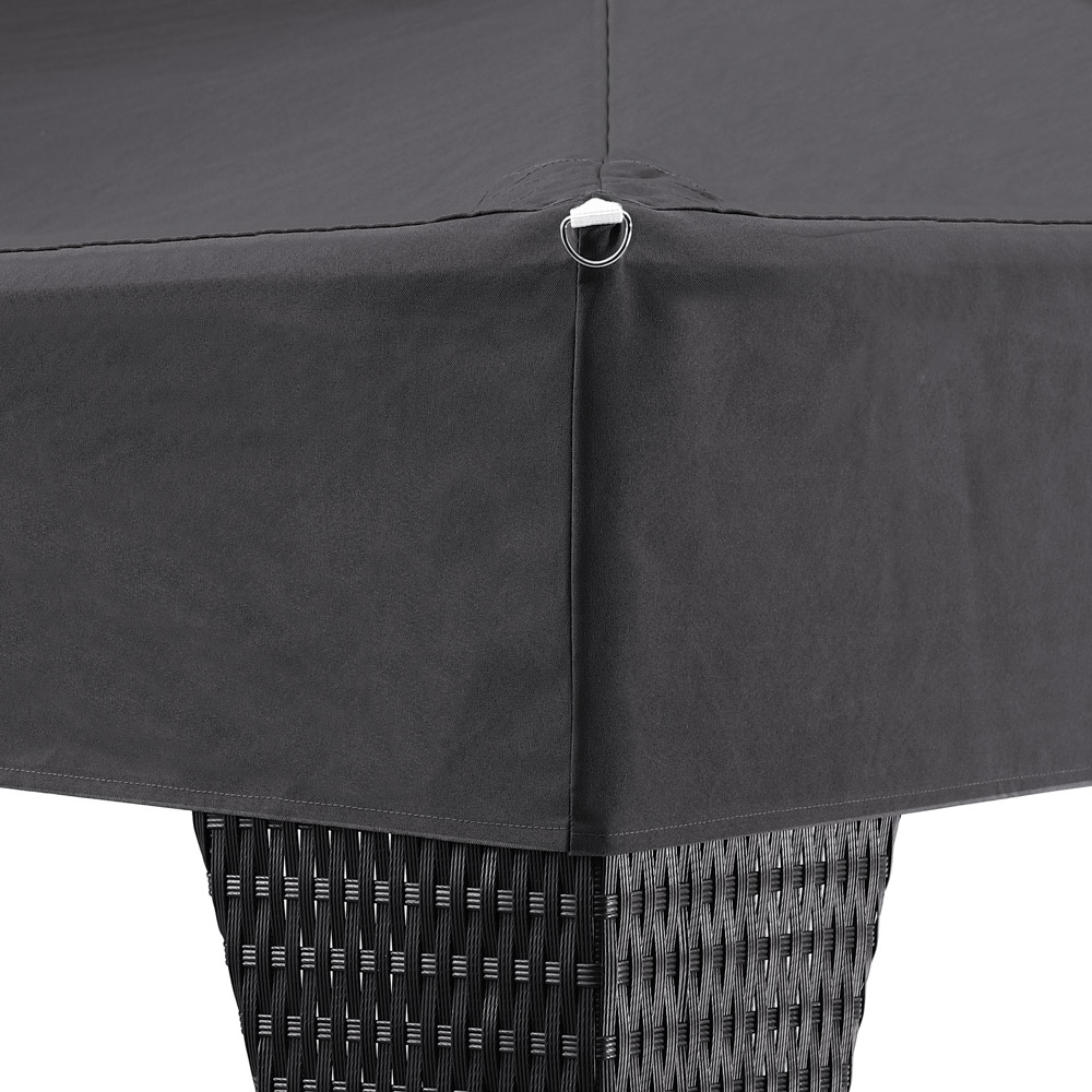 Gazebo da giardino antracide polyrattan 3x4m