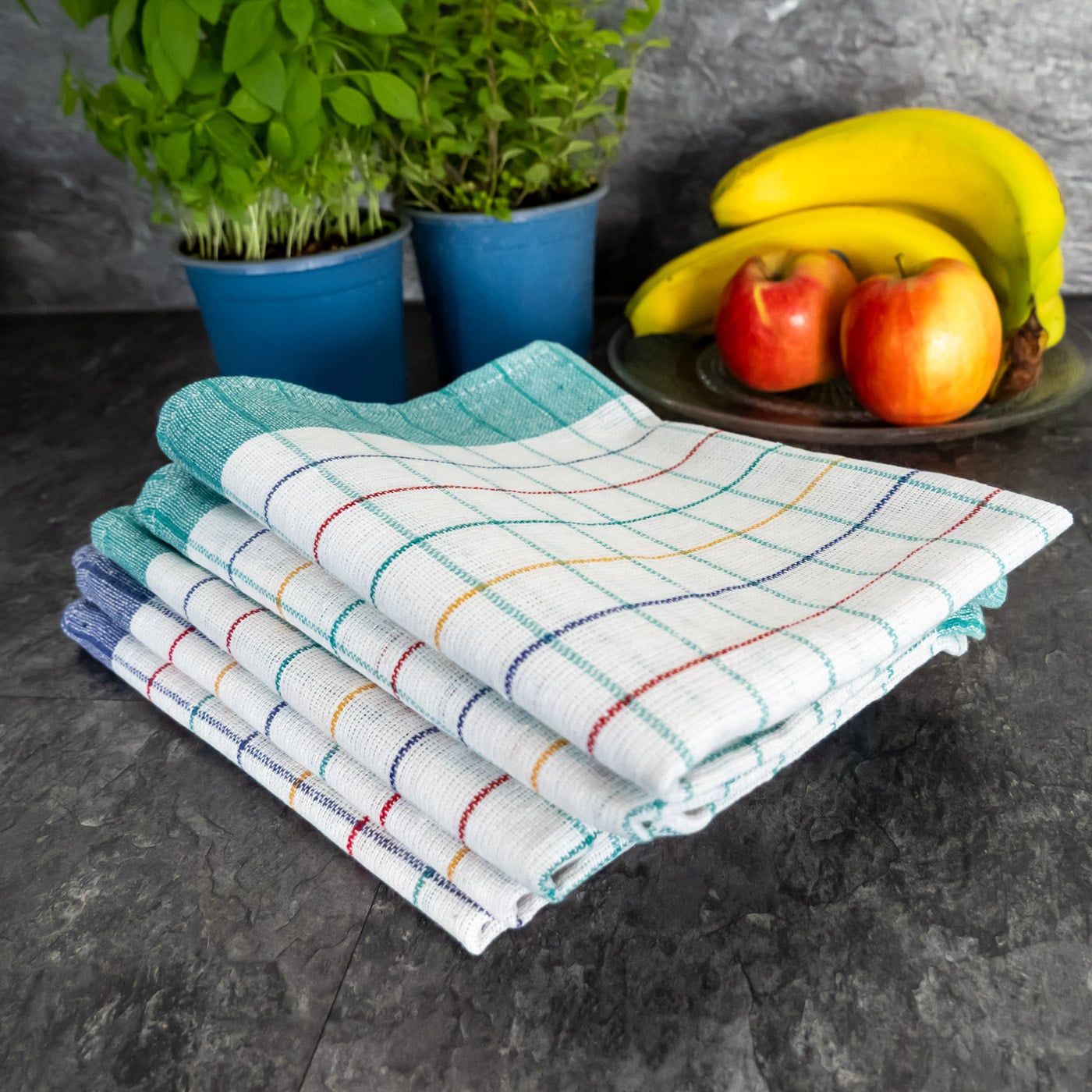 Set di 50 Strofinacci da Cucina in Cotone 100% 50x70cm