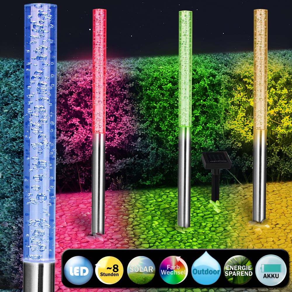 4 Plug-In Lampade Solari LED per Giardino