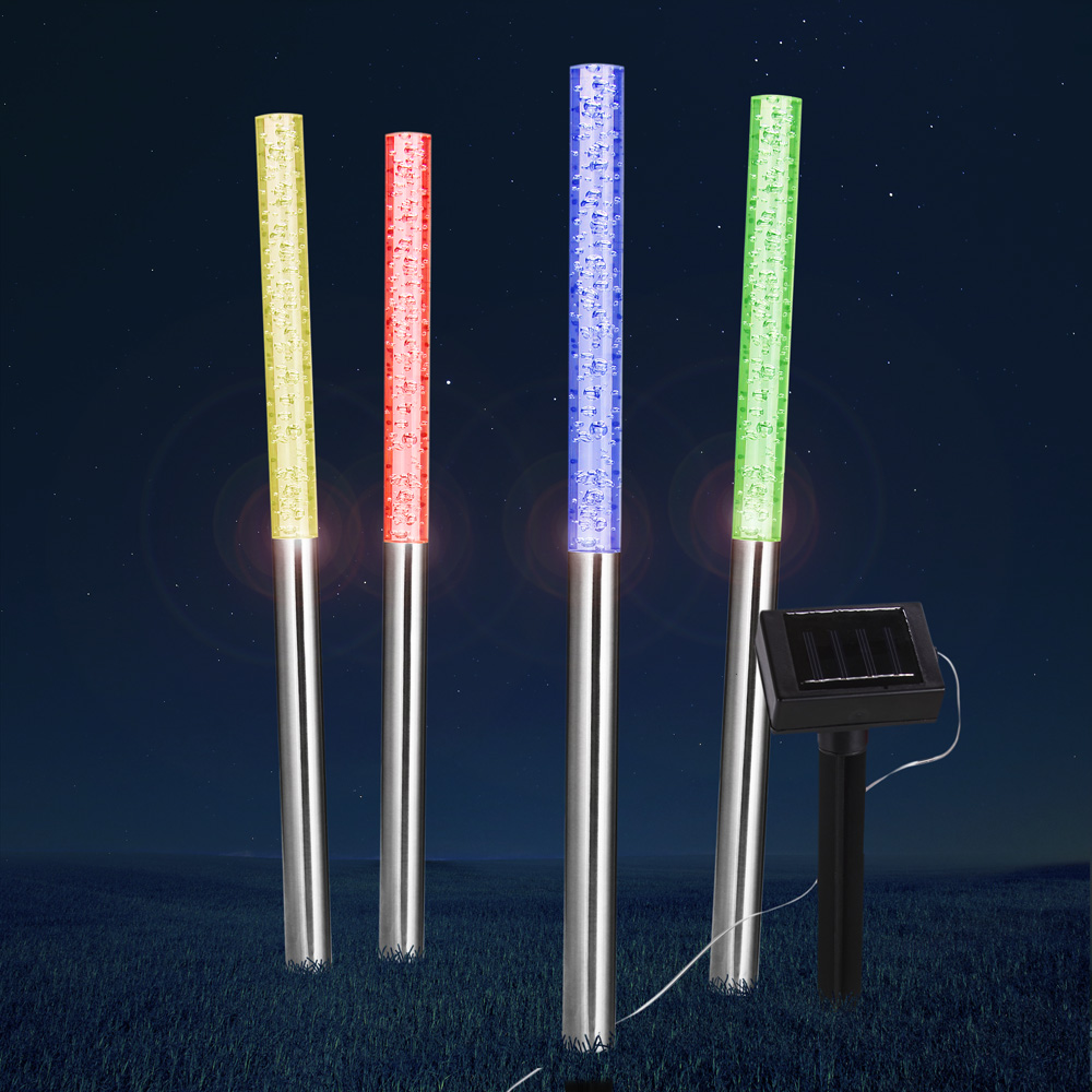 4 Plug-In Lampade Solari LED per Giardino