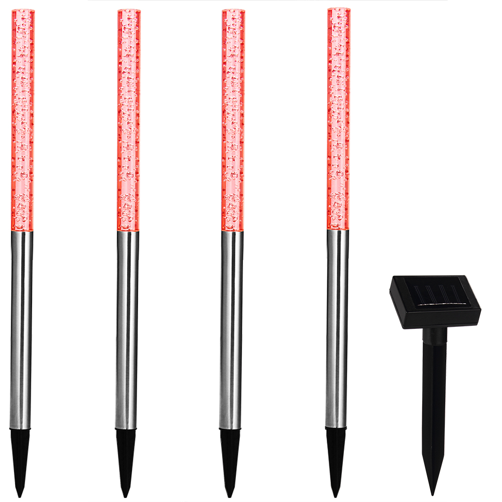 4 Plug-In Lampade Solari LED per Giardino