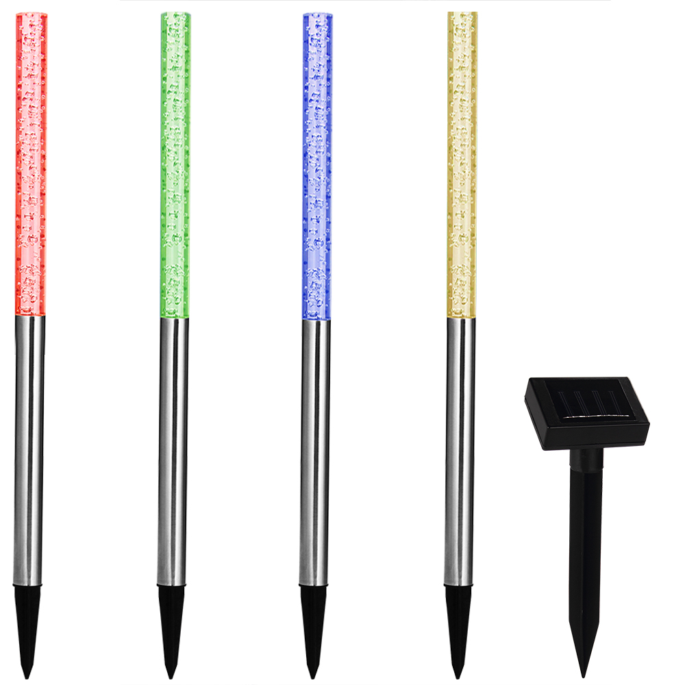 4 Plug-In Lampade Solari LED per Giardino